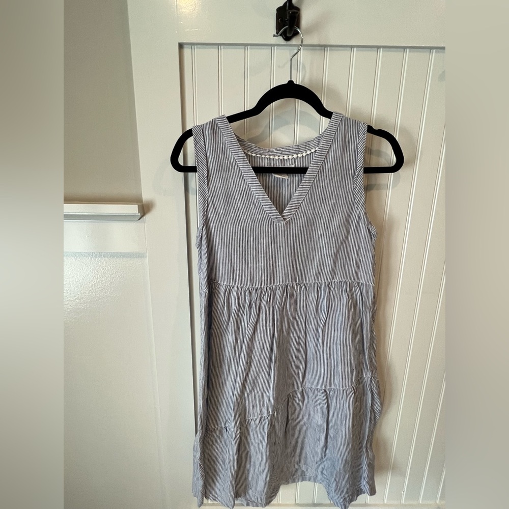 Lucky Brand Blue Sleeveless V-Neck Sundress